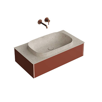 Тумба MAGICA подвесная 90, 1 ящик, венецианский красный матовый              Тумба MAGICA подвесная 90, 1 ящик, венецианский красный матовый