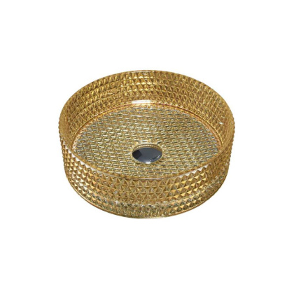 Раковина стеклянная Vincea VBS-5GL05, 400*400*125, накладная, цвет золото Раковина стеклянная Vincea VBS-5GL05, 400*400*125, накладная, цвет золото