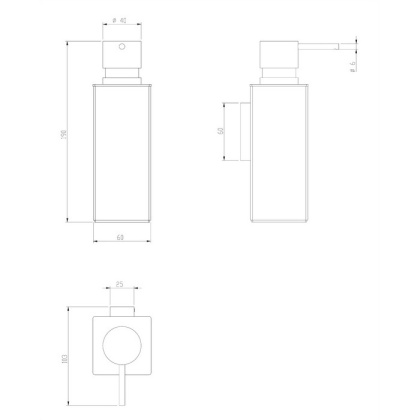 Дозатор жидкого мыла OMNIRES UN10720/KCR (хром)