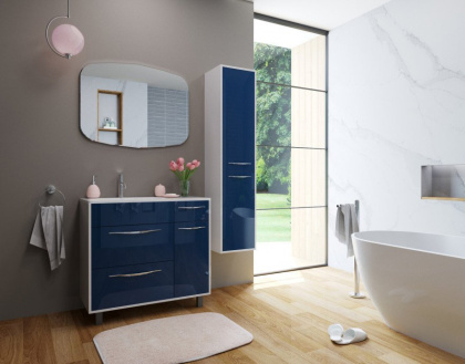 Тумба напольная под умывальник Barcelona 900х450 левосторонняя 3 ящика 1 дверь (ШхГхВ) 898х446х860