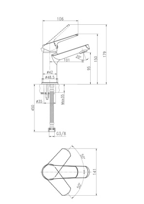 Комплект 3 в 1: смеситель для раковины и ванны FLAVIS + VIBE Комплект 3 в 1: смеситель для раковины и ванны FLAVIS + VIBE