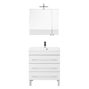 Мебель для ванной Aquanet Верона NEW 75 белый (напольный 3 ящика)