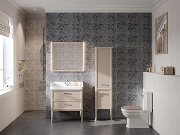 Зеркало POMPEI 80, камео бежевый глянцевый PO.mi.80\CAM