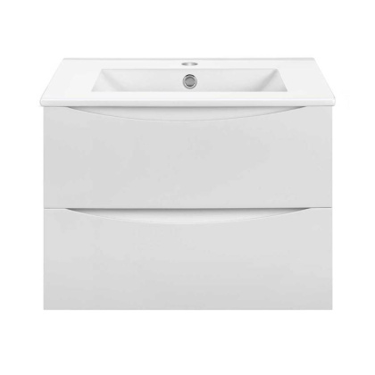 База под керамическую раковину Mia Slim 700 подвесная, 2 выкатных ящика soft close, G.White