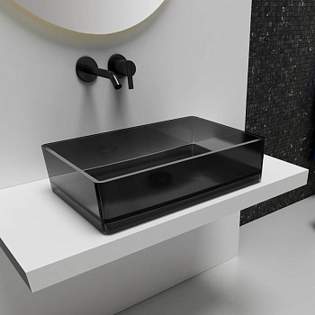 Раковина накладная прозрачная ABBER Kristall AT2803Onyx Раковина накладная прозрачная ABBER Kristall AT2803Onyx