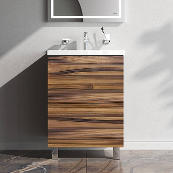 База под раковину, напольная, 60 см, 2 ящика, орех M90FSX0602HF