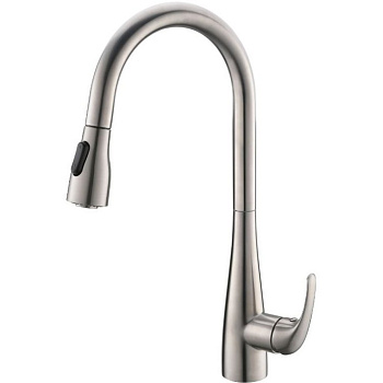 Смеситель для кухни с выдвижным изливом, двухрежимный, нержавеющая сталь, исполнение сатин BB-LAM28-IN Смеситель для кухни с выдвижным изливом, двухрежимный, нержавеющая сталь, исполнение сатин BB-LAM28-IN