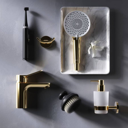 F85A02199 X-Joy, смеситель для умывальника излив 100 мм, золото