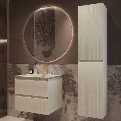 База под раковину Welle 600 подвесная, 2 выкатных ящика soft-close, M.Beige