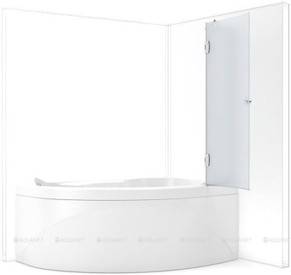 Шторка для ванны Aquanet AQ2 R, матовое стекло Шторка для ванны Aquanet AQ2 R, матовое стекло