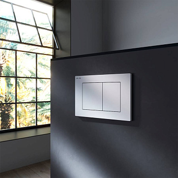 I090201 PrimeFit S, клавиша для инсталляции пластик, белый глянцевый