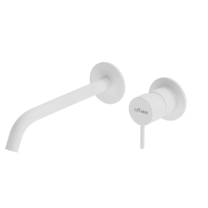 LEAF-BLI2-L-GM Смеситель для раковины встраиваемый однорычажный, на два отверстия, длина излива 23 см, исполнение Gunmetal PVD