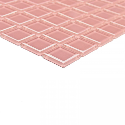 Мозаика стеклянная Pink Glass (чип 4*25*25) 300*300 (22шт/1.98м2), м2 Мозаика стеклянная Pink Glass (чип 4*25*25) 300*300 (22шт/1.98м2), м2