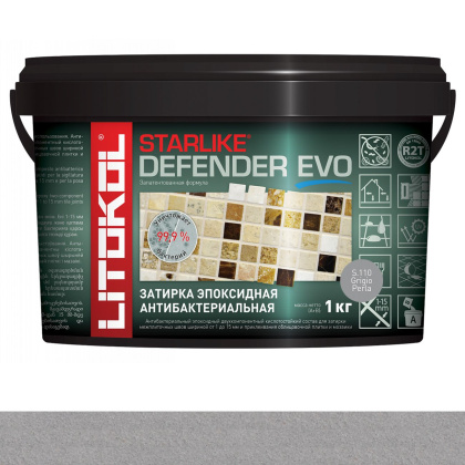 Затирка эпоксидная STARLIKE DEFENDER EVO, S.110 GRIGIO PERLA 1кг