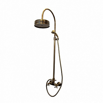 Душевая колонна MUSE со смесителем с переключателем потоков, потертая бронза Душевая колонна MUSE со смесителем с переключателем потоков, потертая бронза