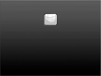 Акриловый душевой поддон Riho Basel 406 120x80 черный матовый, накладка хром DC161700000000S