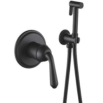 Гигиенический душ со смесителем Rose R0205H, черный