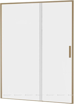 Душевая дверь Aquanet Pleasure Evo, 160 AE65-N160-GBT, профиль золото-никель браш, прозрачное стекло