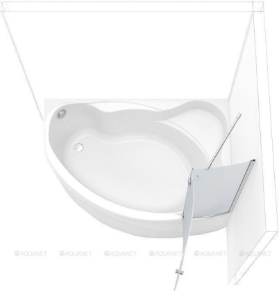 Шторка для ванны Aquanet AQ2 R, матовое стекло Шторка для ванны Aquanet AQ2 R, матовое стекло