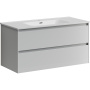 Тумба подвесная SANCOS Cento 990х450х500, c двумя ящиками оснащенными доводчиками, белый глянец, арт.CN100W
