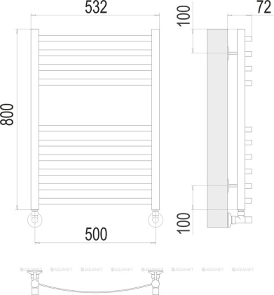 Полотенцесушитель Terminus Авиэль П10 500х800
