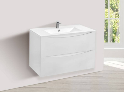 База под керамическую раковину Mia 750 подвесная, 2 выкатных ящика soft close, G.White