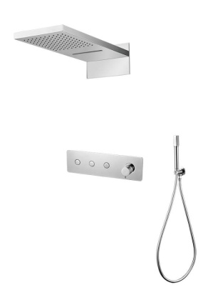 Встроенная душевая система FUSION, трехпозиционная CHROME Встроенная душевая система FUSION, трехпозиционная CHROME