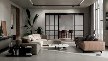 Бордюр багет BLF007R Монсеррат серый светлый (40см*7,3см*2,7мм) (12шт/0,35м2) бетон, шт