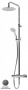 LEAF-CDA-30-L-MM Душевая стойка телескопическая, с верхним и ручным душем, верхний душ диаметр 300 мм металл, исполнение Morning Mist