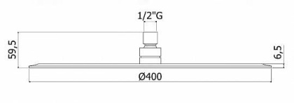 Верхний душ Paffoni Energy ZSOF103CR хром