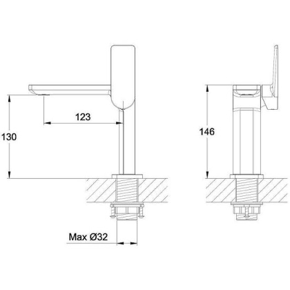 Смеситель для умывальника OMNIRES PARMA PM7410XCR (хром) Смеситель для умывальника OMNIRES PARMA PM7410XCR (хром)