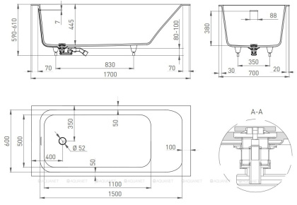 Ванна из искусственного камня ORLANDO_KIT 170х70,102111G Ванна из искусственного камня ORLANDO_KIT 170х70,102111G
