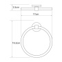 Держатель полотенец Rhein, 17х19,2х3,5 см, хром, K-6260