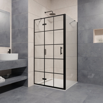 Душевой уголок RGW PA-77B L (PA-07B L + Z-050-2B + держатель O-204B) 1200x1100