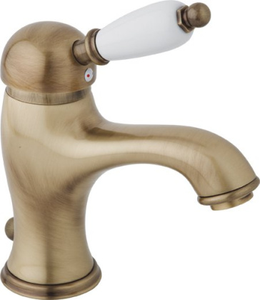 ELITE-LSM1-01-Nc Смеситель для раковины однорычажный с донным клапаном, исполнение хром, ручка орех ELITE-LSM1-01-Nc Смеситель для раковины однорычажный с донным клапаном, исполнение хром, ручка орех