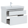 Тумба под раковину Aquanet Nova Lite 85 белый глянец, 2 ящика