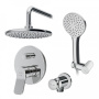 FB85A1RH00 X-Joy, набор: Смеситель д/в/душа, верхний душ 220 мм, держатель д/верхн.душа, душ.набор (ручн