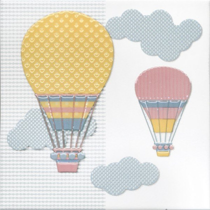 Керамический декор VT\A370\5009 Бон Вояж желтый, розовый (20см*20см*6,9мм) (10шт/0,4м2) Аэростат 2, шт