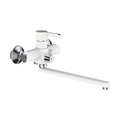 Смеситель для ванны латунь, белый S6022F