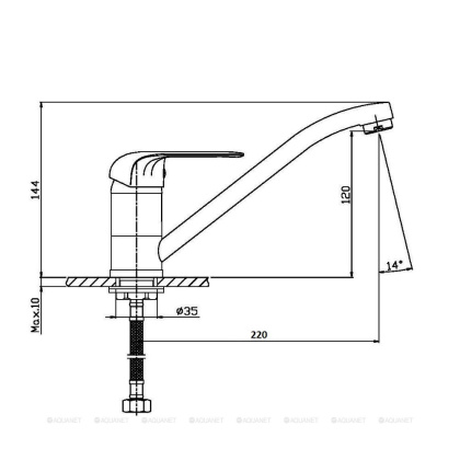 Смеситель для кухни Orange Iris M41-000cr