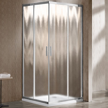 Душевой уголок Garda VSS-1G900CH, 900*900, хром, стекло шиншилла