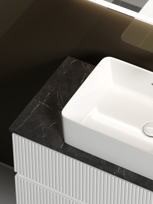 Тумба подвесная SANCOS Snob T 995х445х500, c двумя ящиками оснащенными доводчиками, Bianco, арт.SNT100W