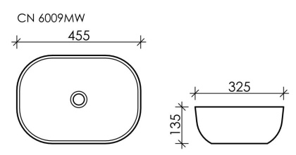Умывальник чаша накладная прямоугольная (цвет Белый Матовый) Element 455*325*135мм Умывальник чаша накладная прямоугольная (цвет Белый Матовый) Element 455*325*135мм