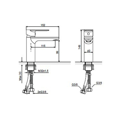 Смеситель для умывальника EXCELLENT Glad ARAC.1101CR (хром) Смеситель для умывальника EXCELLENT Glad ARAC.1101CR (хром)