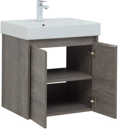 Тумба под раковину Aquanet Nova Lite 60 дуб рошелье (2 дверцы)