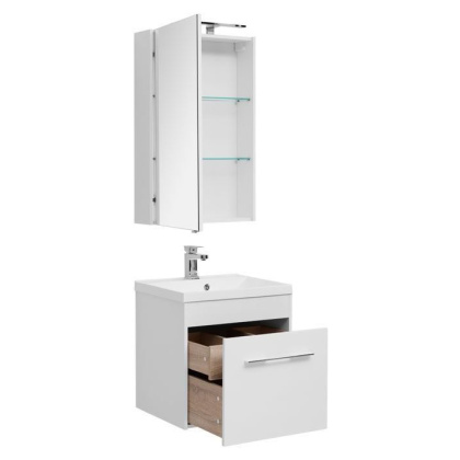 Мебель для ванной Aquanet Августа 58 белый (ручка хром)