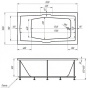 Акриловая ванна 1Marka Korsika 190х100 01кр1910 Акриловая ванна 1Marka Korsika 190х100 01кр1910