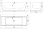 Ванна Square акриловая отдельностоящая, арт. FB14 Ванна Square акриловая отдельностоящая, арт. FB14