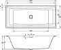 Акриловая ванна  STILL SQUARE LED 180x80 L RIHO FALL Акриловая ванна  STILL SQUARE LED 180x80 L RIHO FALL