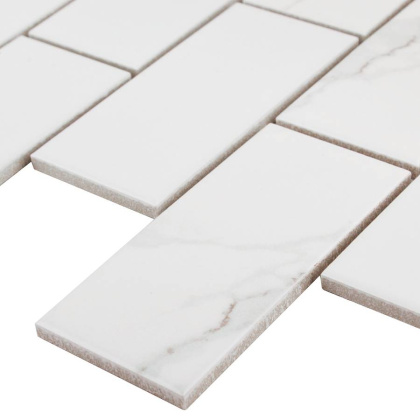 Керамическая мозаика, Brick Carrara Matt 45х95, Brick & Metro Керамическая мозаика, Brick Carrara Matt 45х95, Brick & Metro
